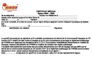 Le certificat médical 2024-2025